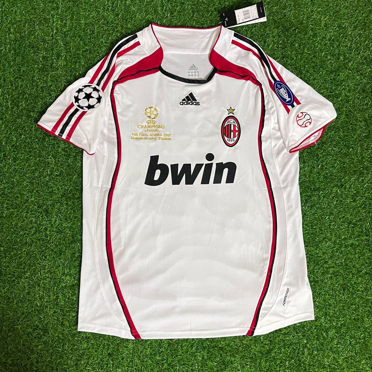 Ronaldo Nazario El Fenomeno Milan 2007 Final Athene Champions League Final White Retro Football Jersey – 5