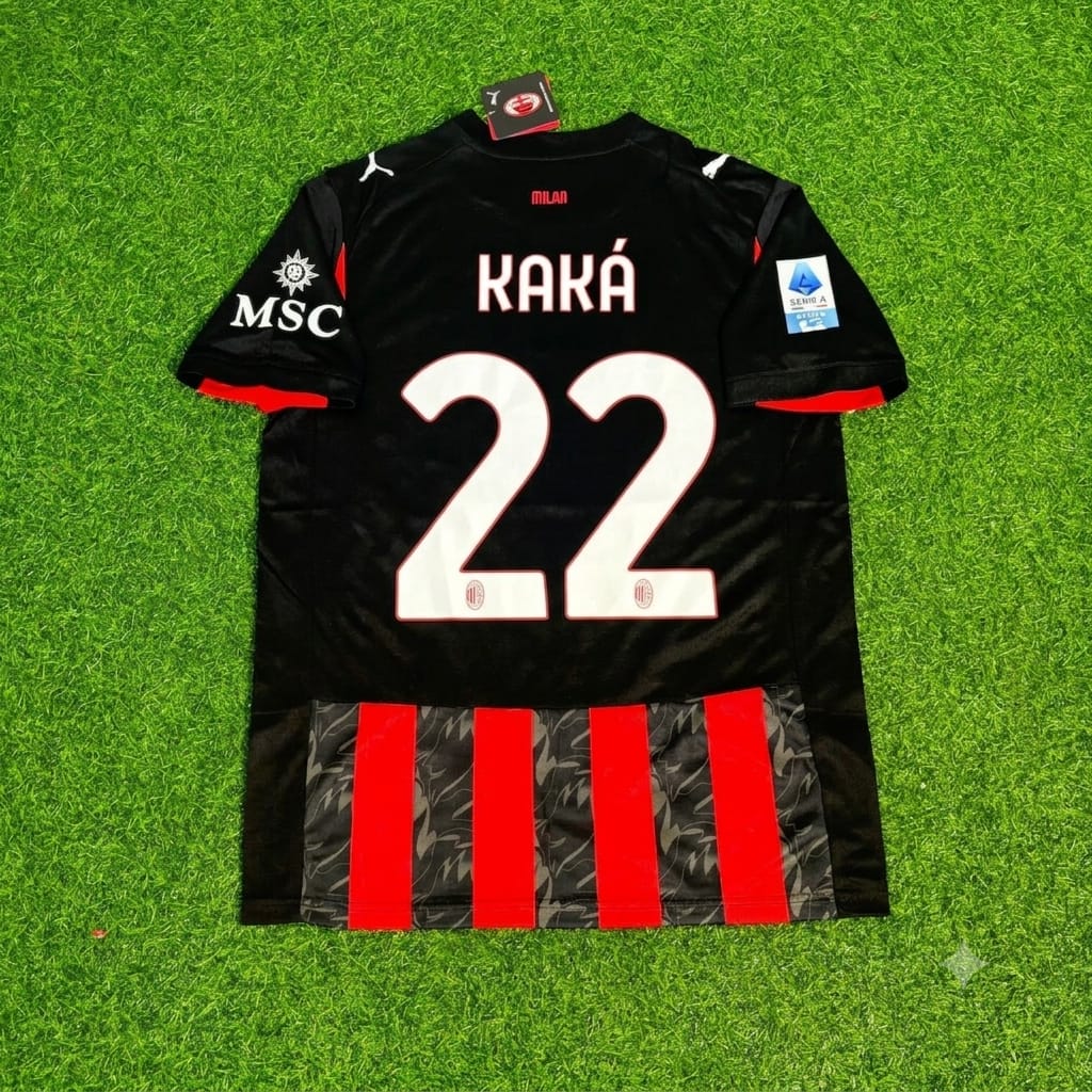 Kaka Leite AC Milan Football Retro Legend Football Jersey – Back View