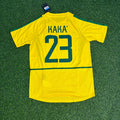 2002 Brazil World Cup Kaká Leite Retro Football Jersey – Back View