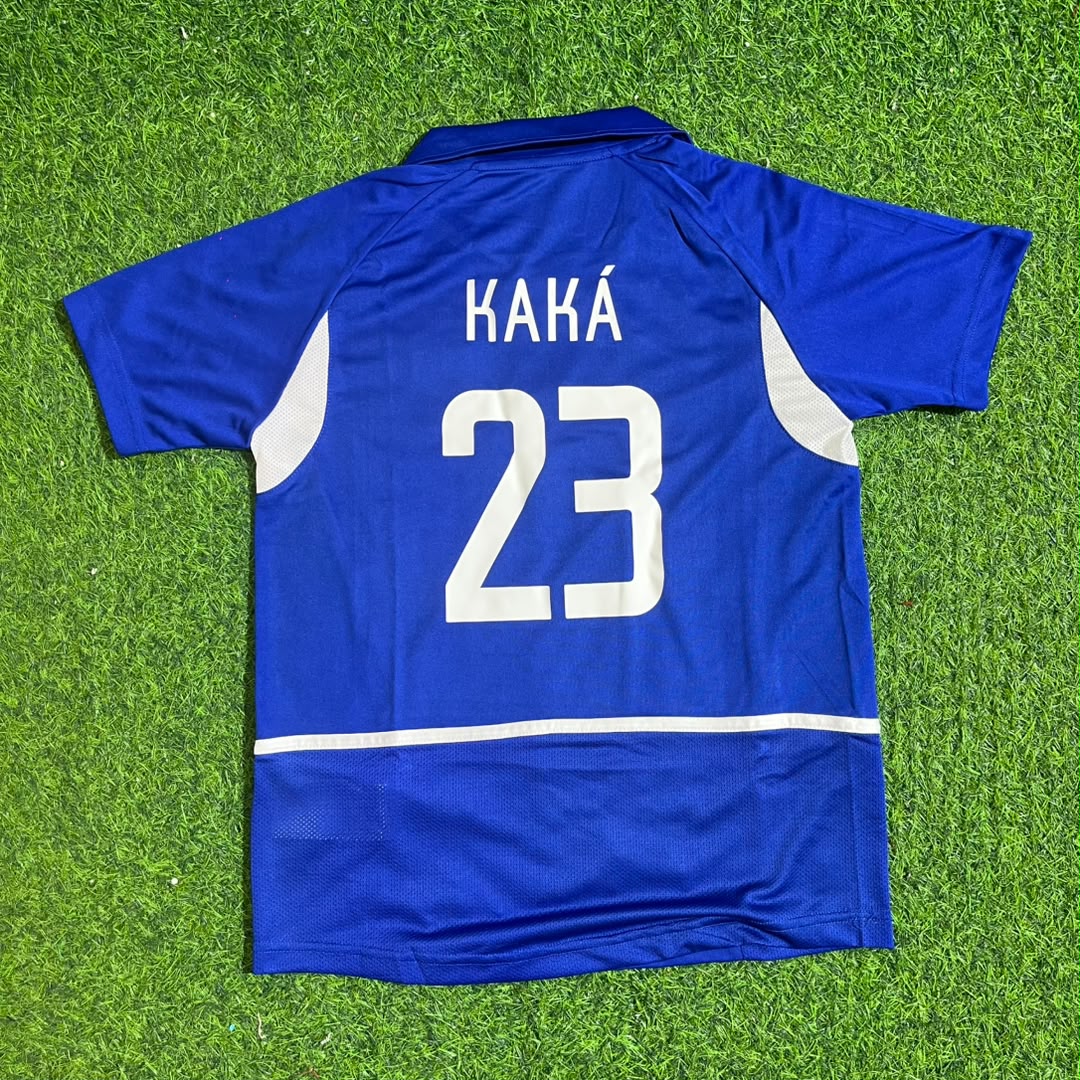 Kaka Leite Brazil 2002 World Cup Retro Football Jersey – Back View
