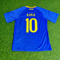 Kaka Leite Brazil 2010 World Cup Retro Blue Jersey – Back View