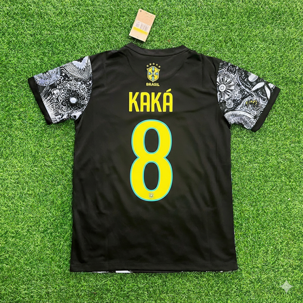 Kaká Brazil Iconic Retro Football Jersey – Back View