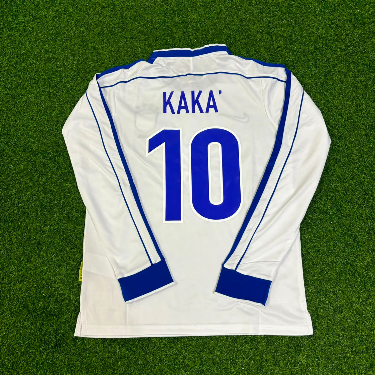 Brazil Long Sleeve Retro Football Jersey – Kaka Leite – Back View