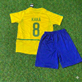Kaká Leite 8- Brazil Retro Kids Football Jersey – Back View