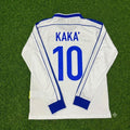 Kaka Leite Brazil Long Sleeve Retro Football Jersey – Back View