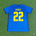 Kaka Leite Brazil Blue Football Jersey – Back View