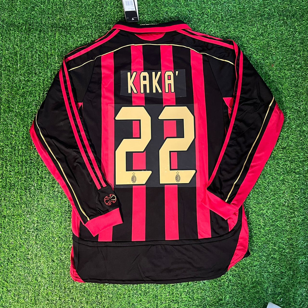 Kaka Leite Milan 2006 2007 Retro Long Sleeve Jersey – Back View