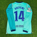 2027 Karim Adeyemi #14 Barcelona Long Sleeve Football Jersey – Back View
