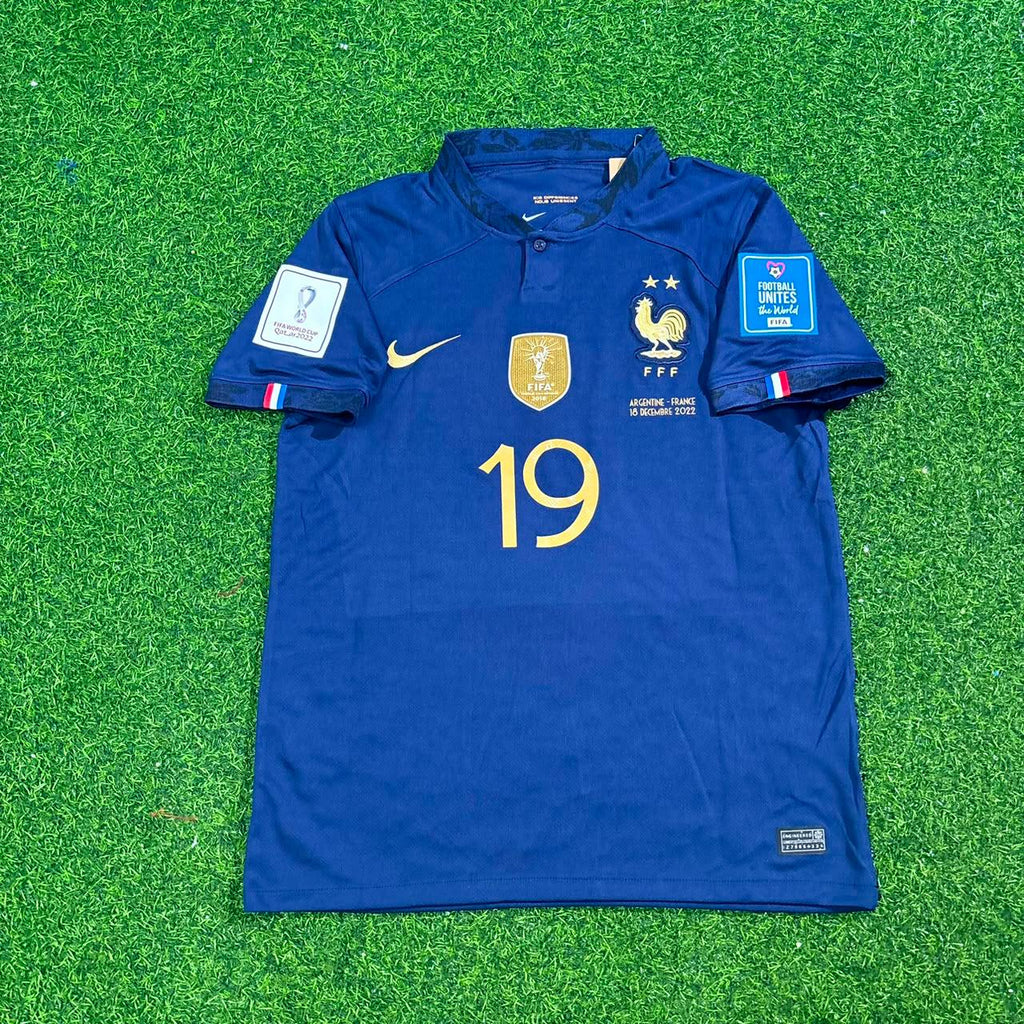 Karim Benzema France 2022 World Cup Final Retro Jersey – Front View