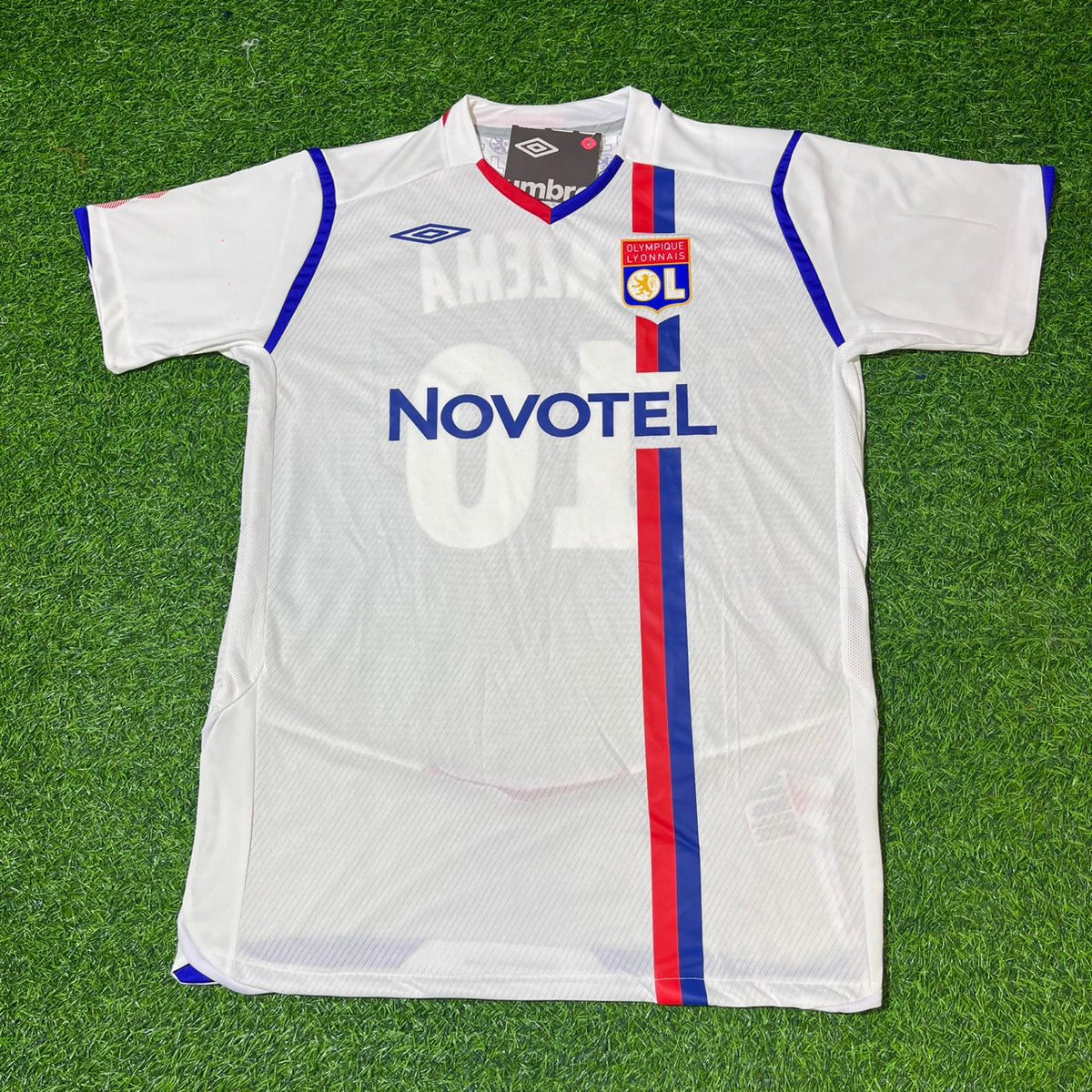 2008/09 Karim Benzema Olympique Lyonnais Home White Retro Football Jersey Collection – Front View
