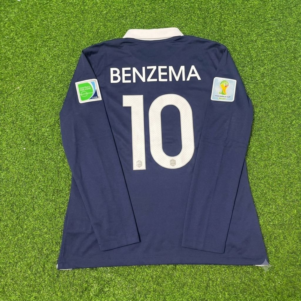 2014 France World Cup Karim Benzema #10 Long Sleeve Football Jersey – Back View