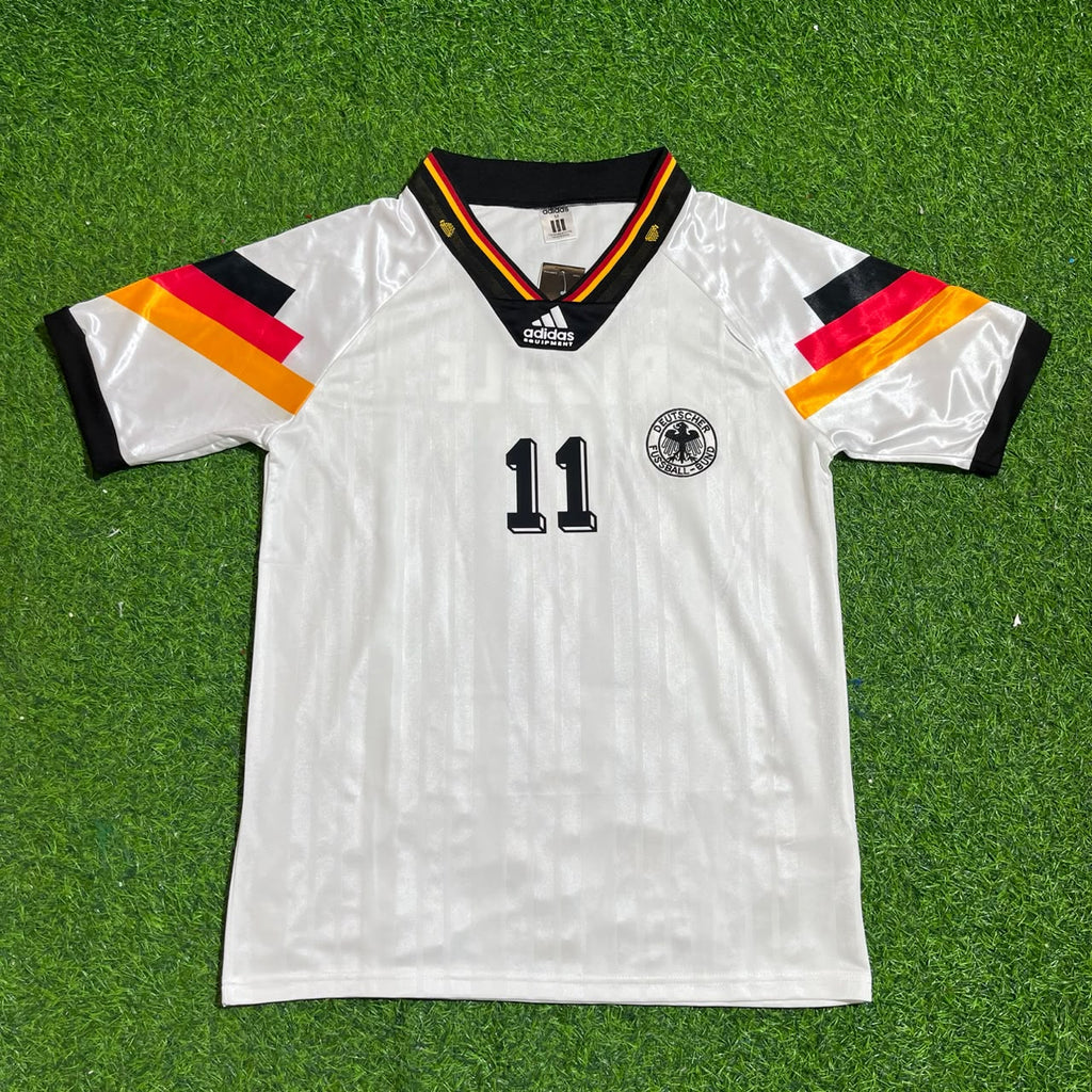 Germany 1992 Retro Football Jersey – Karl-Heinz Riedle – Front View