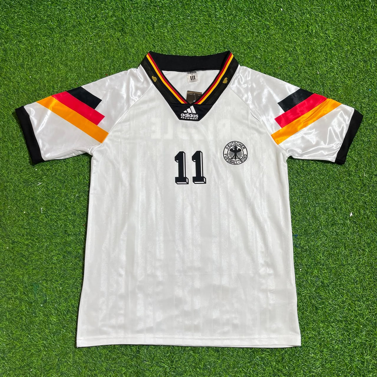 Germany 1992 Retro Football Jersey – Karl-Heinz Riedle – Front View
