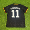 Karl-Heinz Rummenigge Germany Black Polo Retro Commemorative Jersey – Back View