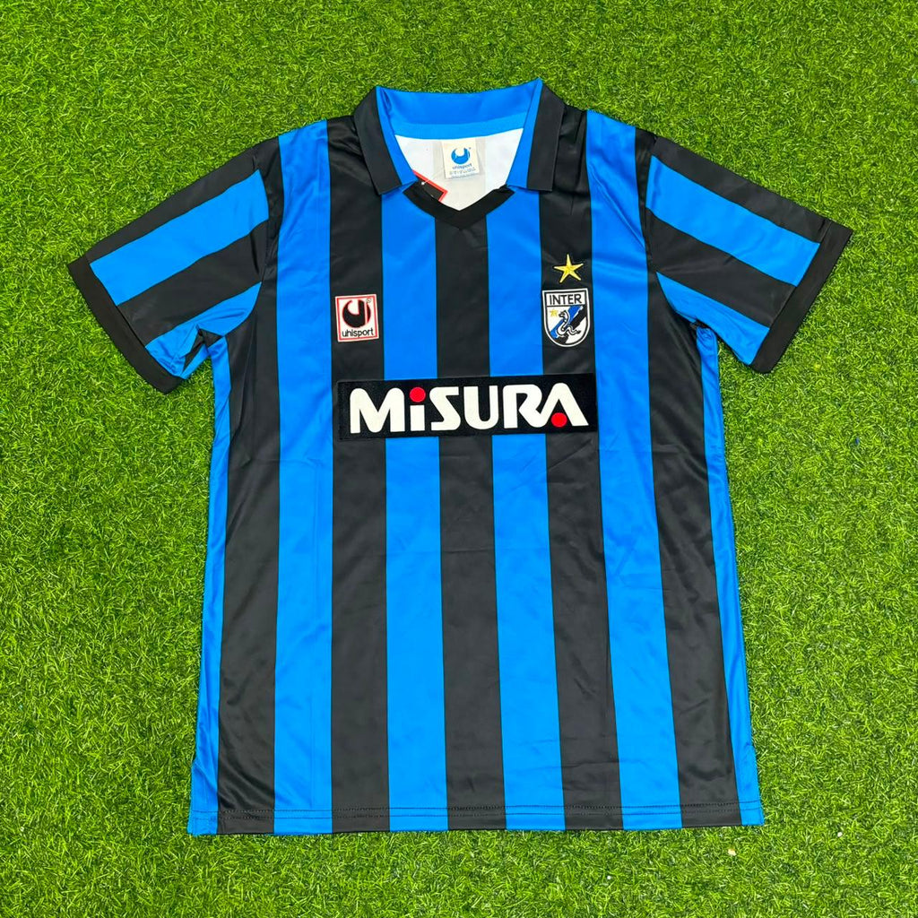 Karl-Heinz Rummenigge Inter Commemorative Retro Home Football Jersey – Front View