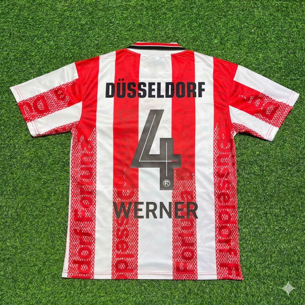Karl Werner Fortuna Düsseldorf Retro Football Jersey – Back View