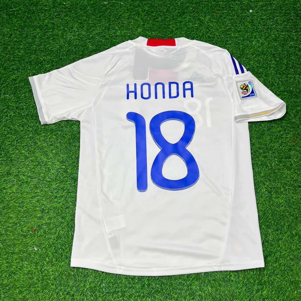 2010 Japan World Cup Keisuke Honda White Retro Football Jersey – Back View