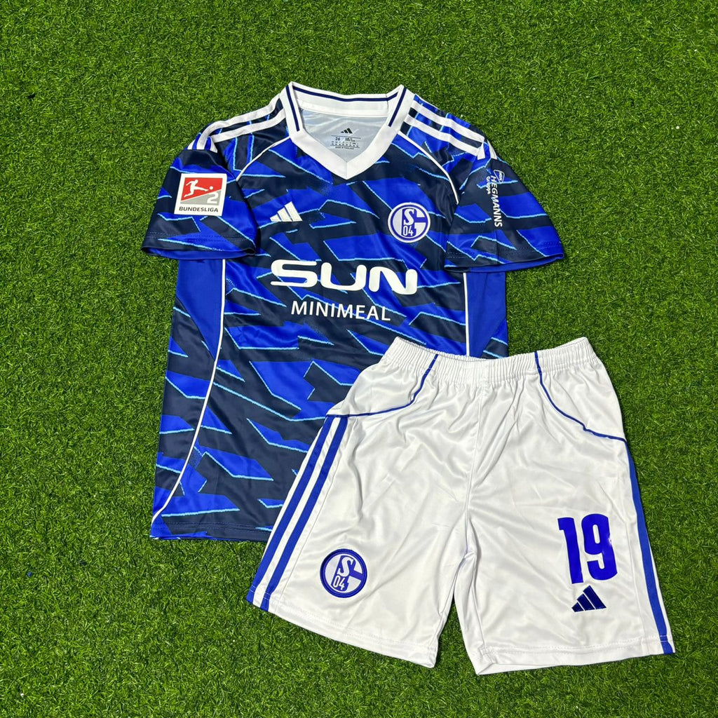Schalke 04 Kids 2026 New Season Football Jersey – Kenan Karaman #19 – Front View