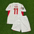 Turkey Türkiye 2026 World Cup Away White KIDS Football Jersey – Kenan Yıldız #11 – Back View