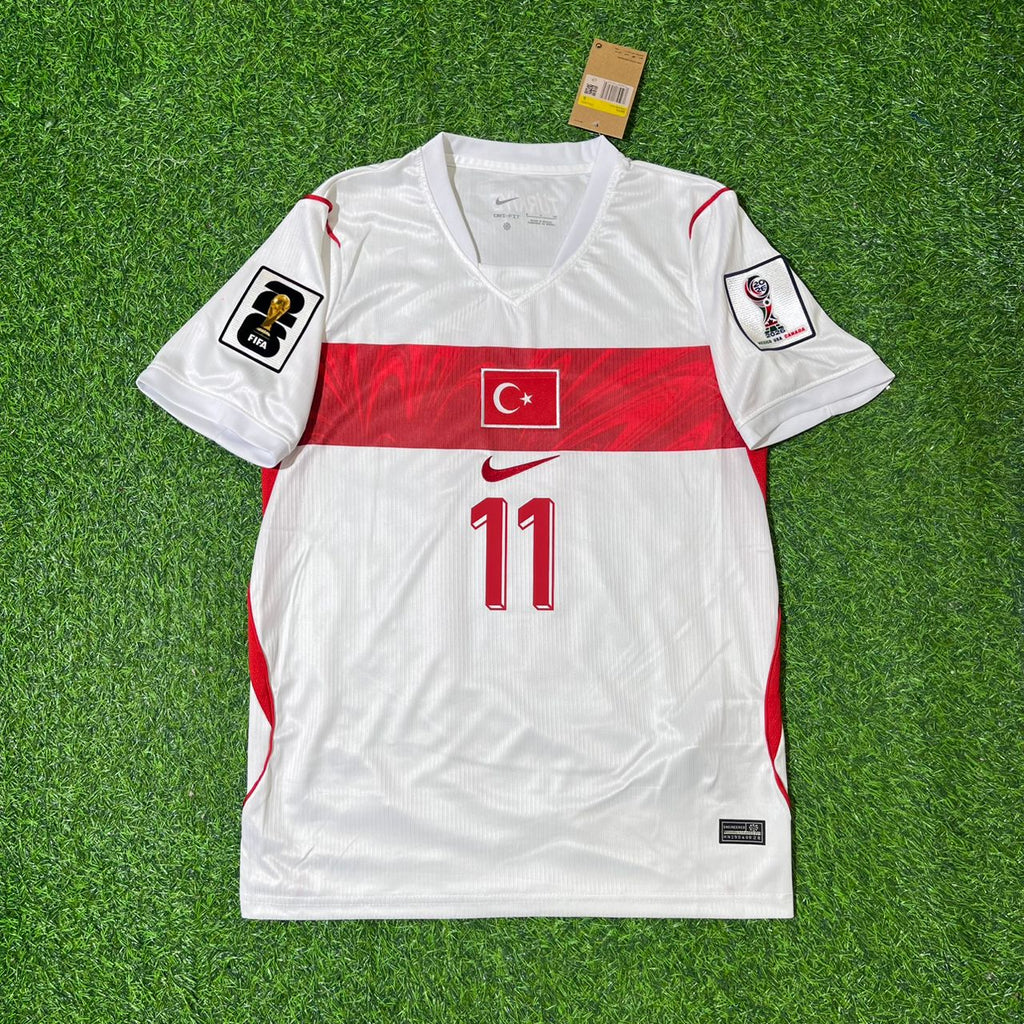 2026 Turkey Türkiye World Cup Kenan Yıldız #11 - Away White Football Jersey - Milli Forma – Front View
