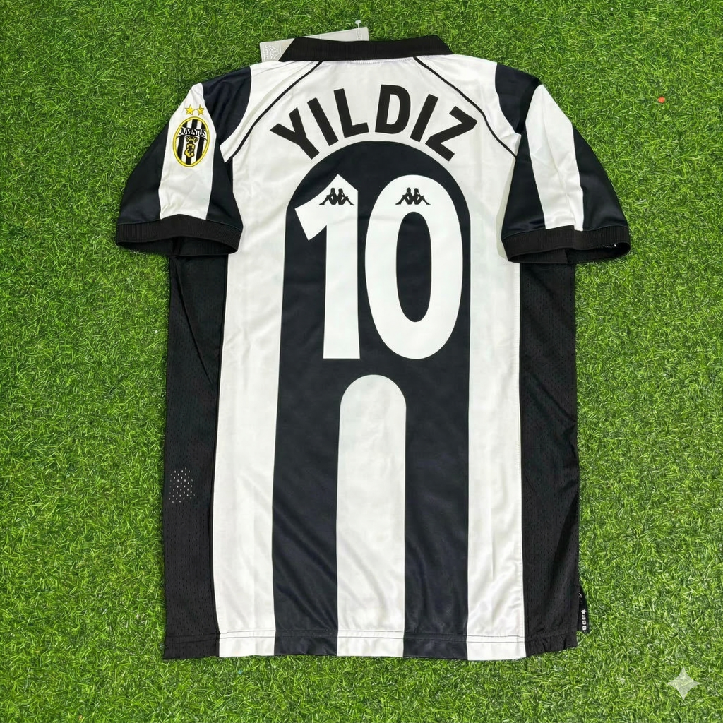 Juventus Home Retro Kit Jersey – Kenan Yildiz 10 - – Back View
