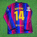 Karim Adeyemi #14 Barcelona 2027 New Season Champions League Patch Home Long Sleeve Jersey – Back View