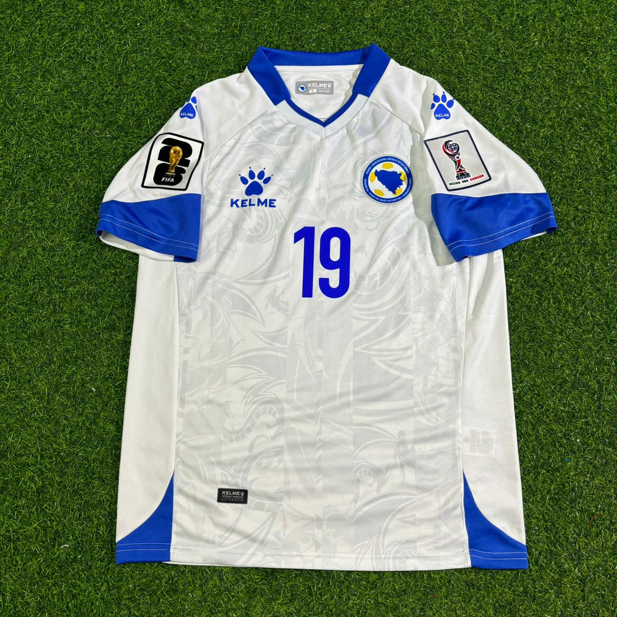Kerim Alajbegovic Bosnia and Herzegovina 2026 World Cup Away White Football Jersey – Front View
