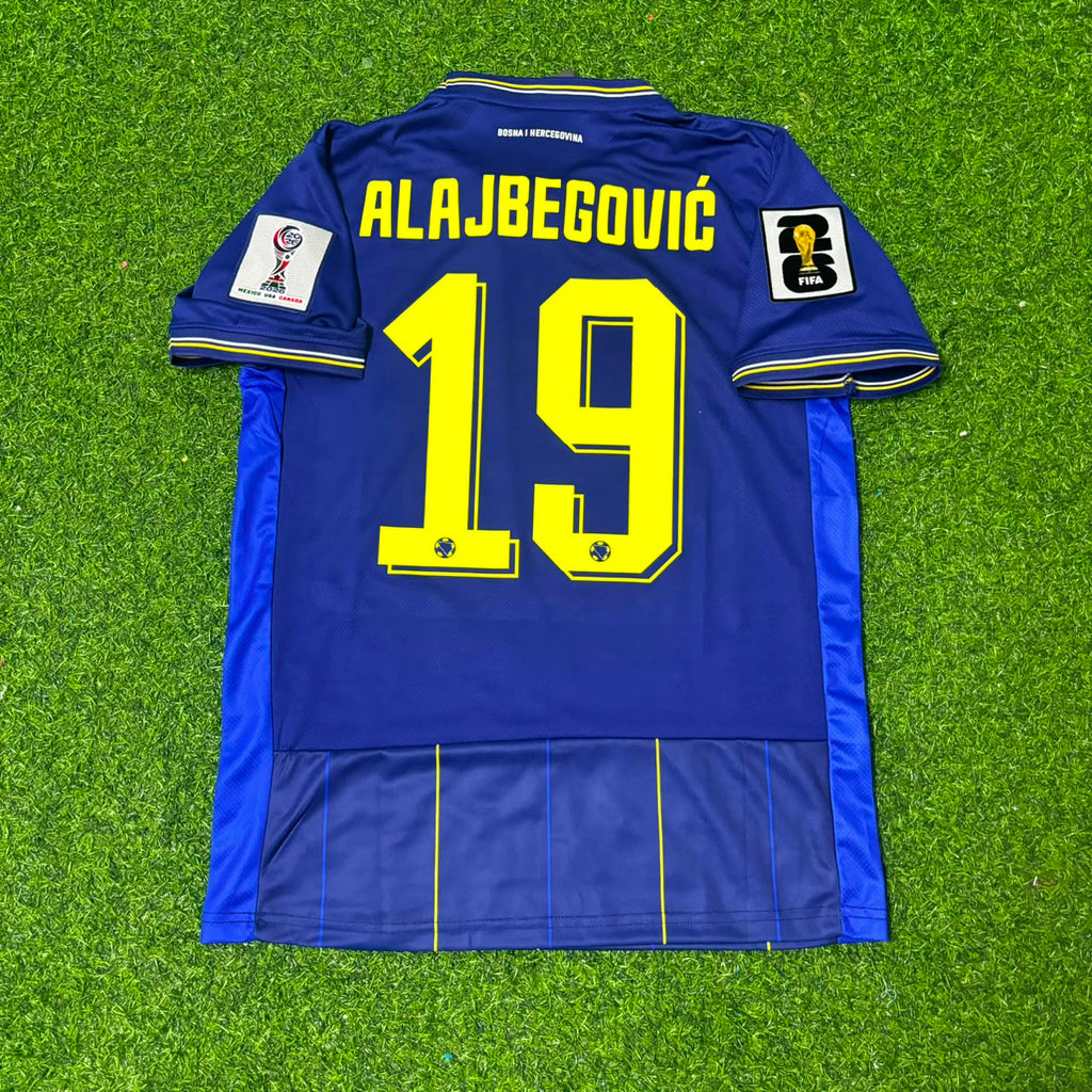 Kerim Alajbegovic Bosnia and Herzegovina 2026 World Cup Blue Football Jersey – Back View