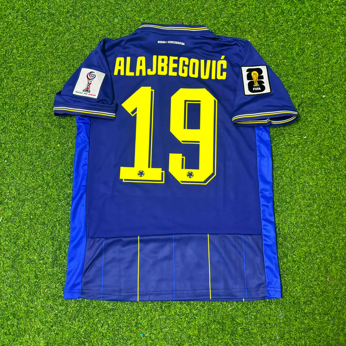 Kerim Alajbegovic Bosnia and Herzegovina 2026 World Cup Blue Football Jersey – Back View