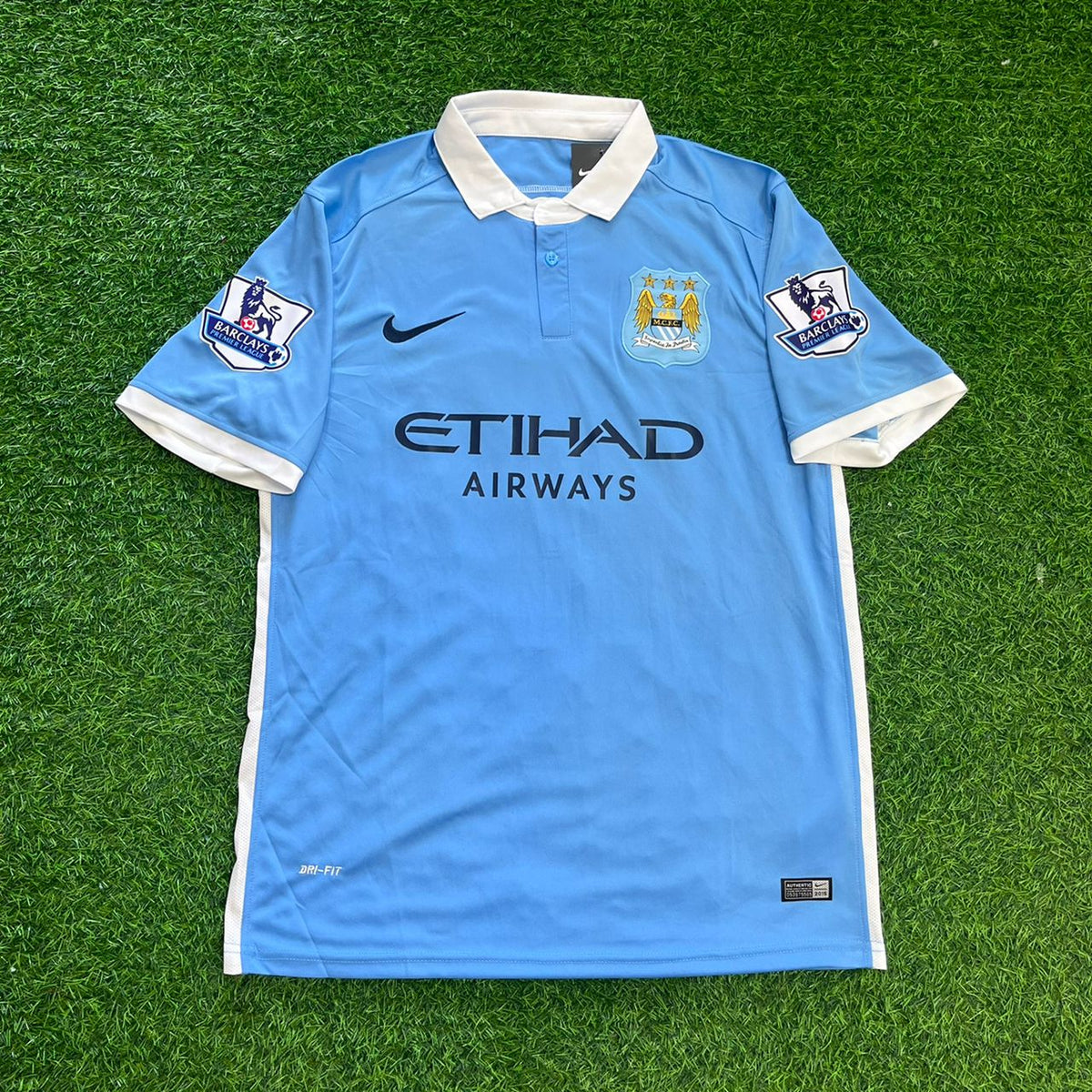 2015/16 Kevin De Bruyne Manchester City Home Retro Football Jersey – Front View