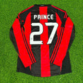 AC Milan 2010-2011 Home Log Sleeve Retro Football Jersey – Kevin-Prince Boateng – Back View