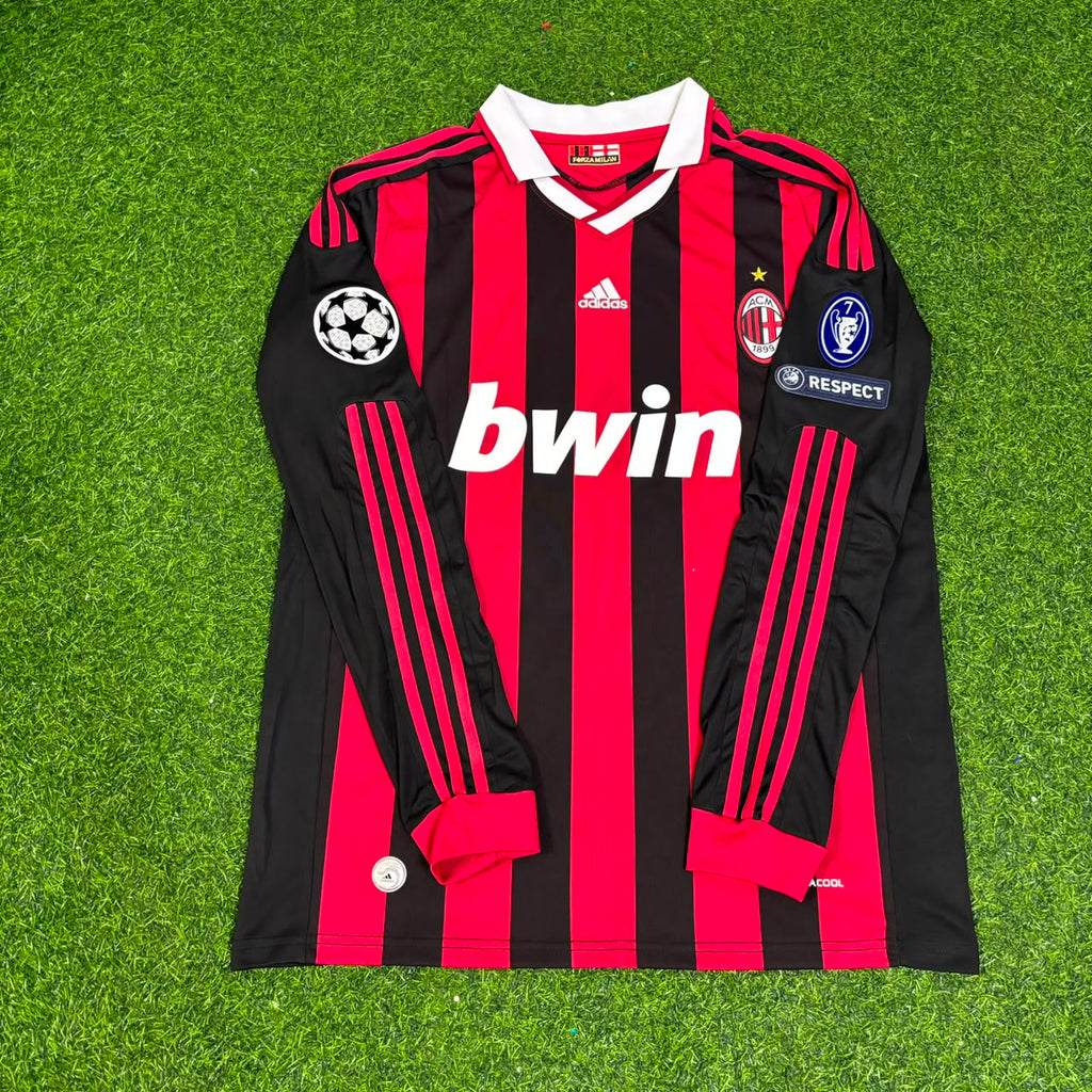 2009 Kevin-Prince Boateng Milan 2011 Retro Long Sleeve Football Jersey – Front View