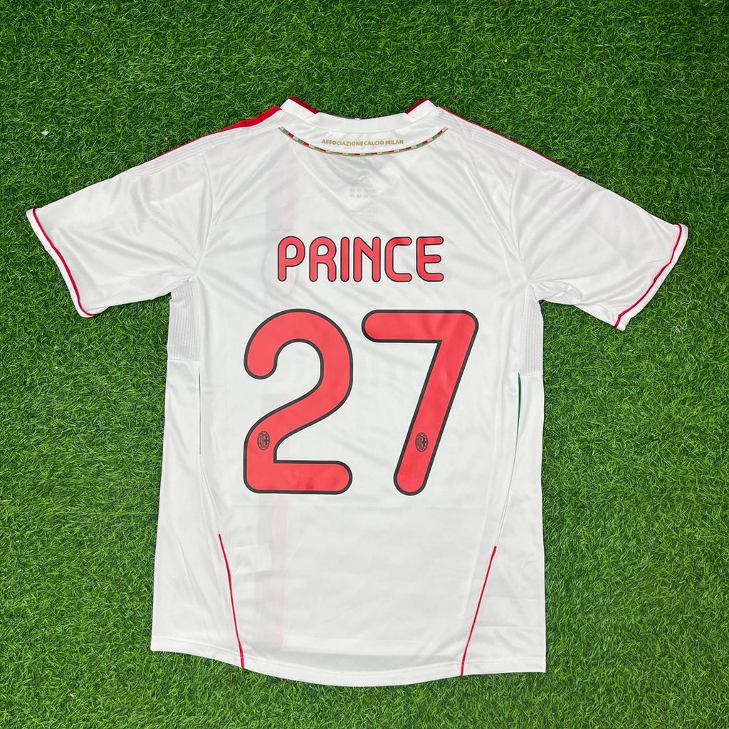 Milan 2011-2012 White Away Retro Football Jersey – Kevin-Prince #70 Boateng – Back View