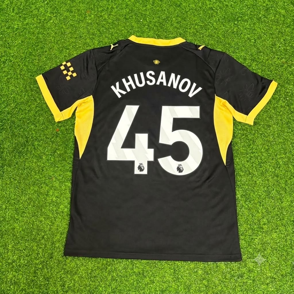Manchester City 2027 Away Football Jersey – Abdukodir Khusanov 45 – Back View