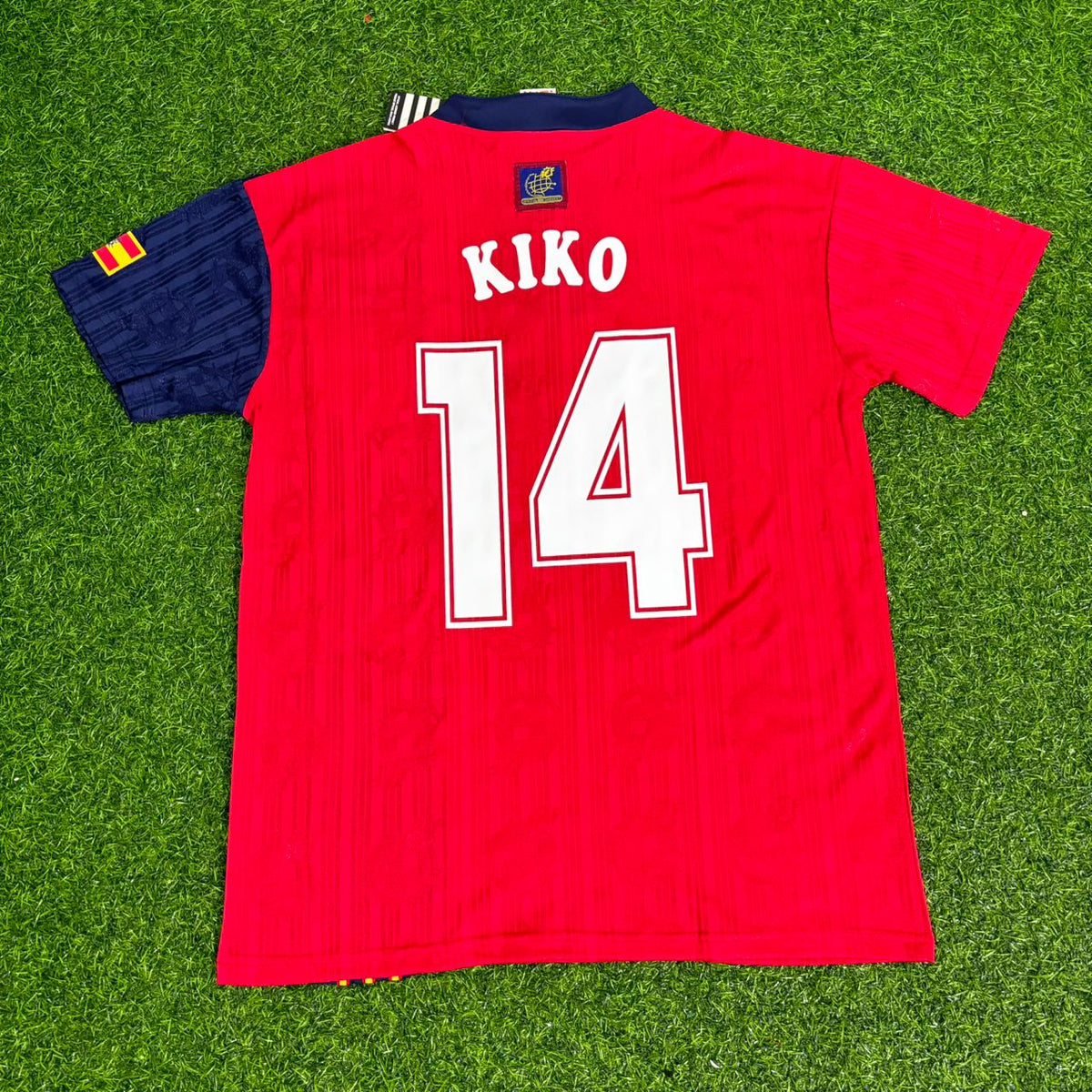 Spain 1996 Retro Football Jersey – Kiko – Back View