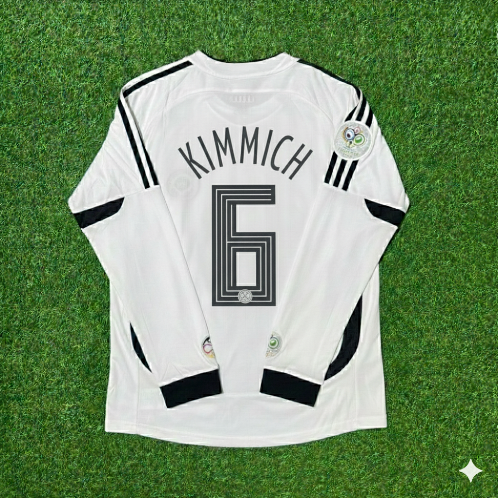 Germany World Cup Long Sleeve White Retro Football Jersey – Joshua Kimmich – Back View