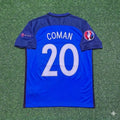 France Euro 2016 Home Retro Football Jersey – Kingsley Coman #20 – Back View