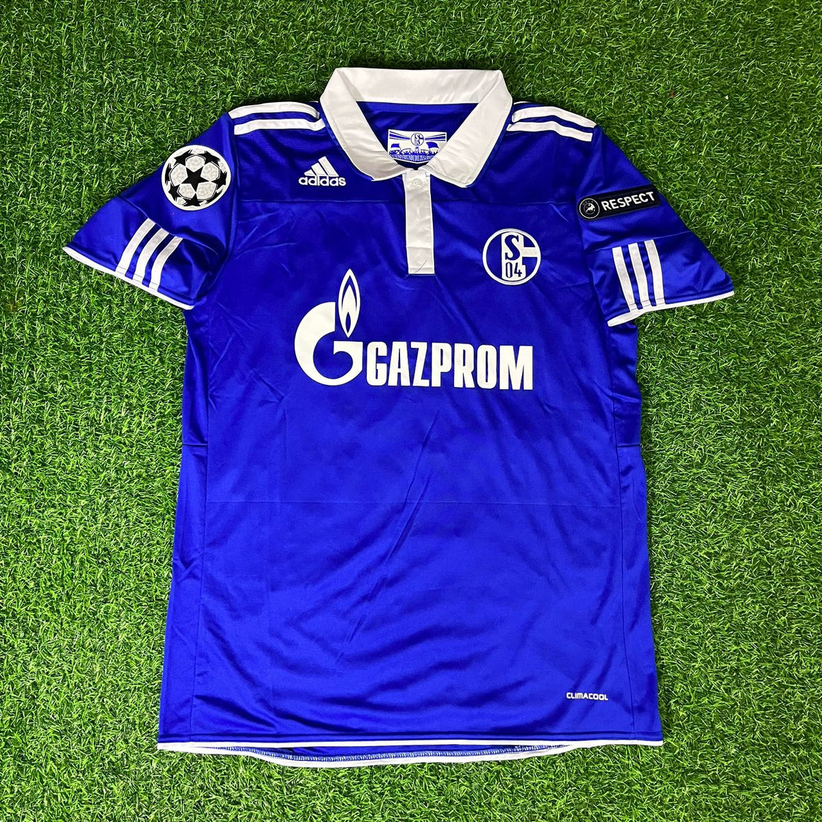 2010/11 Klaas-Jan Huntelaar Schalke 04 Retro Football Jersey Champions League Season – Front View