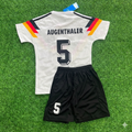 Germany Deutschland Retro Kids 1990 World Cup Jersey - Deutschland Retro Kinder WM 1990 – Klaus Augenthaler 5- – Back View