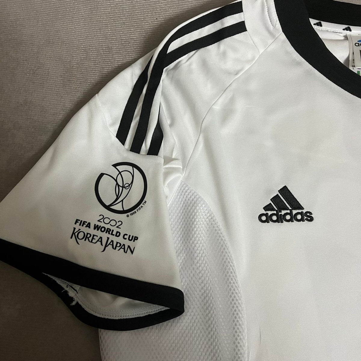 2002 Germany World Cup Dietmar Hamann Deutschland Japan Korea White Retro Football Jersey – Detailed View