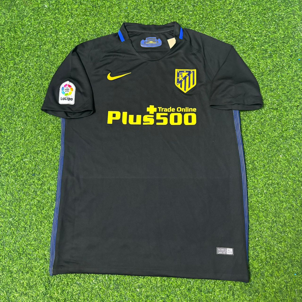 2016/17 Koke 6 Atletico Madrid Black Away Retro Football Jersey – Front View