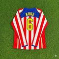 Koke #6 Atlético Madrid Spider-Man Long Sleeve Retro Football Jersey – Back View
