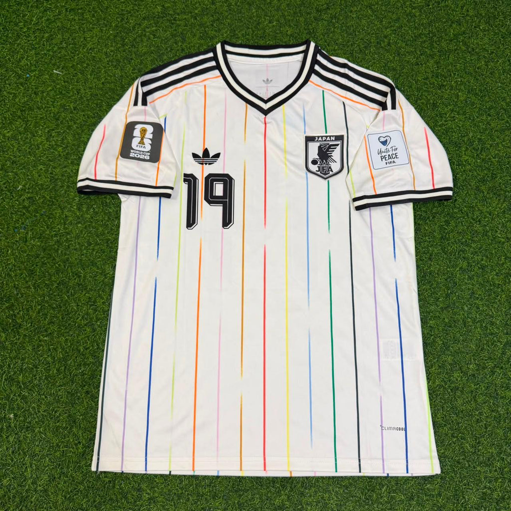 Koki Ogawa Japan 2026 World Cup Away White Football Jersey – Front View