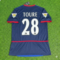 2002/04 Kolo Touré 28- Arsenal Black Blue o2 Retro Football Jersey – Back View