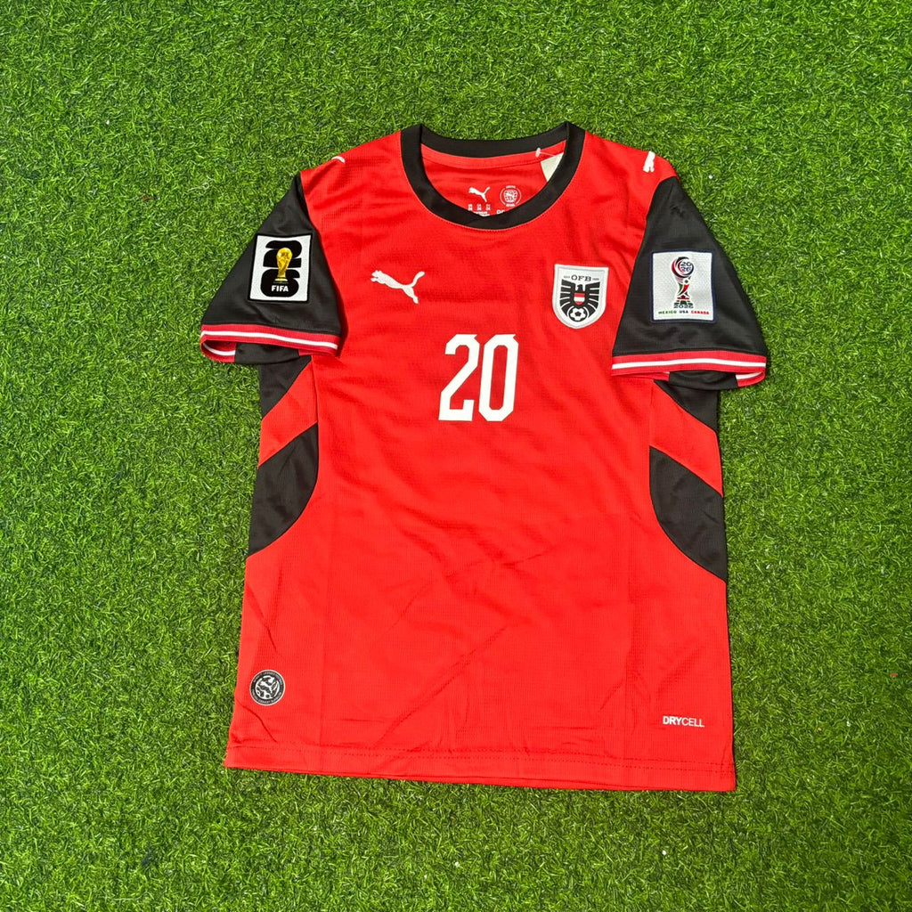 2026 Austria World Cup Konrad Laimer #20 Kids Football Jersey – 4