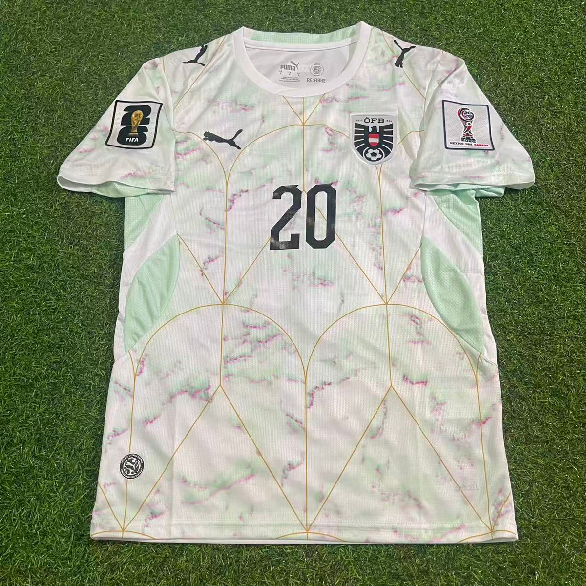 Konrad Laimer Austria White 2026 World Cup Football Jersey – Front View
