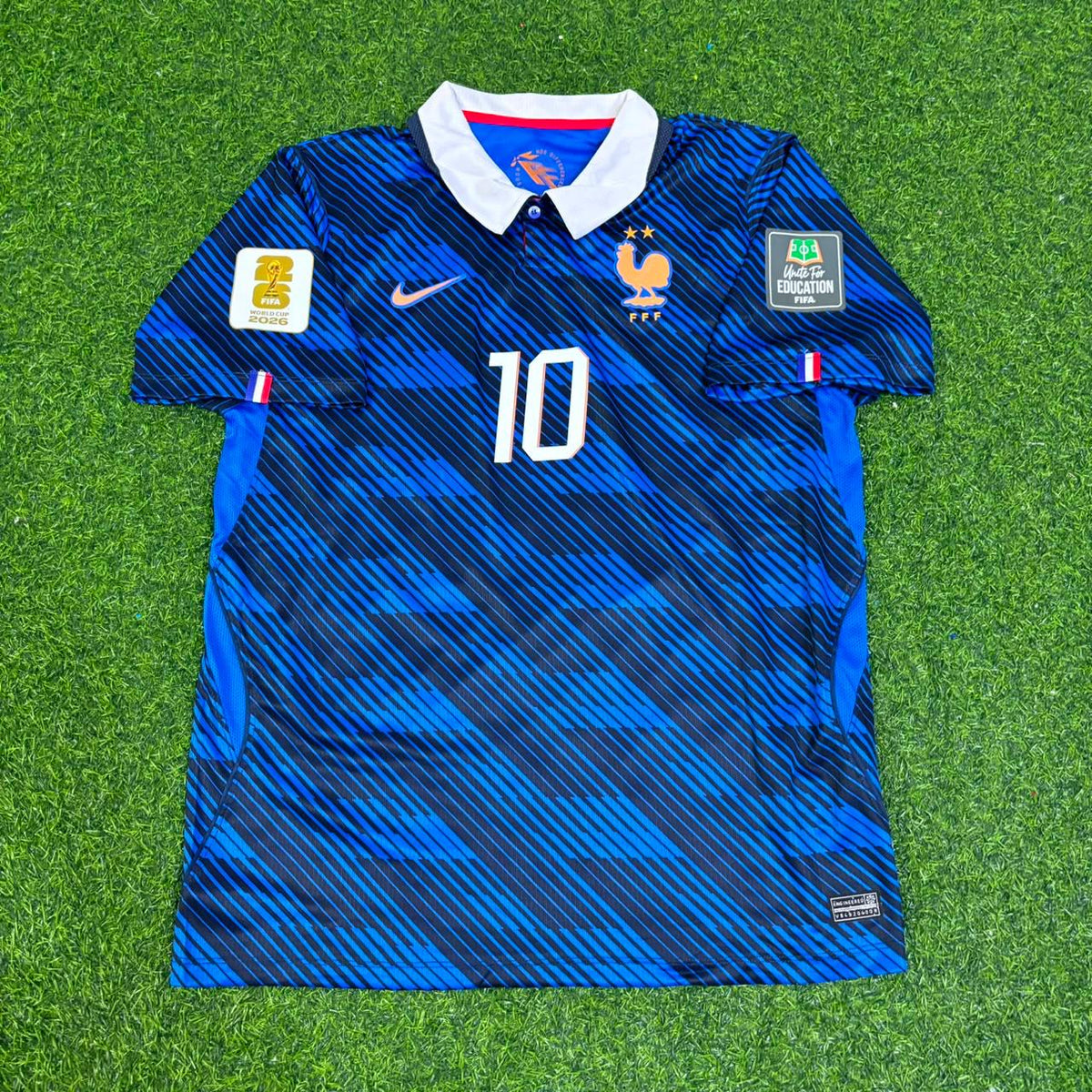France Home 2026 World Cup Blue Football Jersey – Kylian Mbappé #10 – Front View