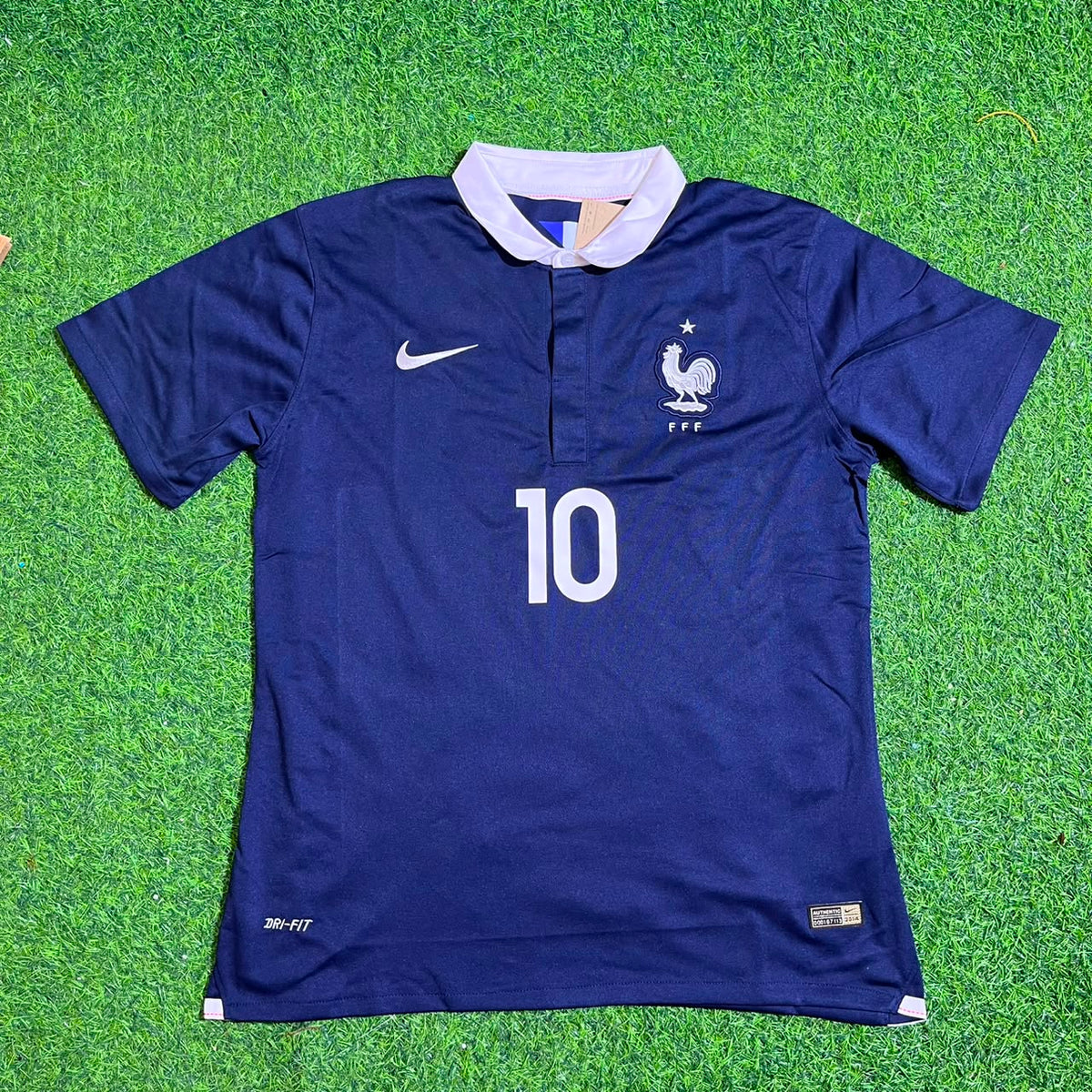 France Retro Football Jersey – Kylian Mbappe #10 – Front View