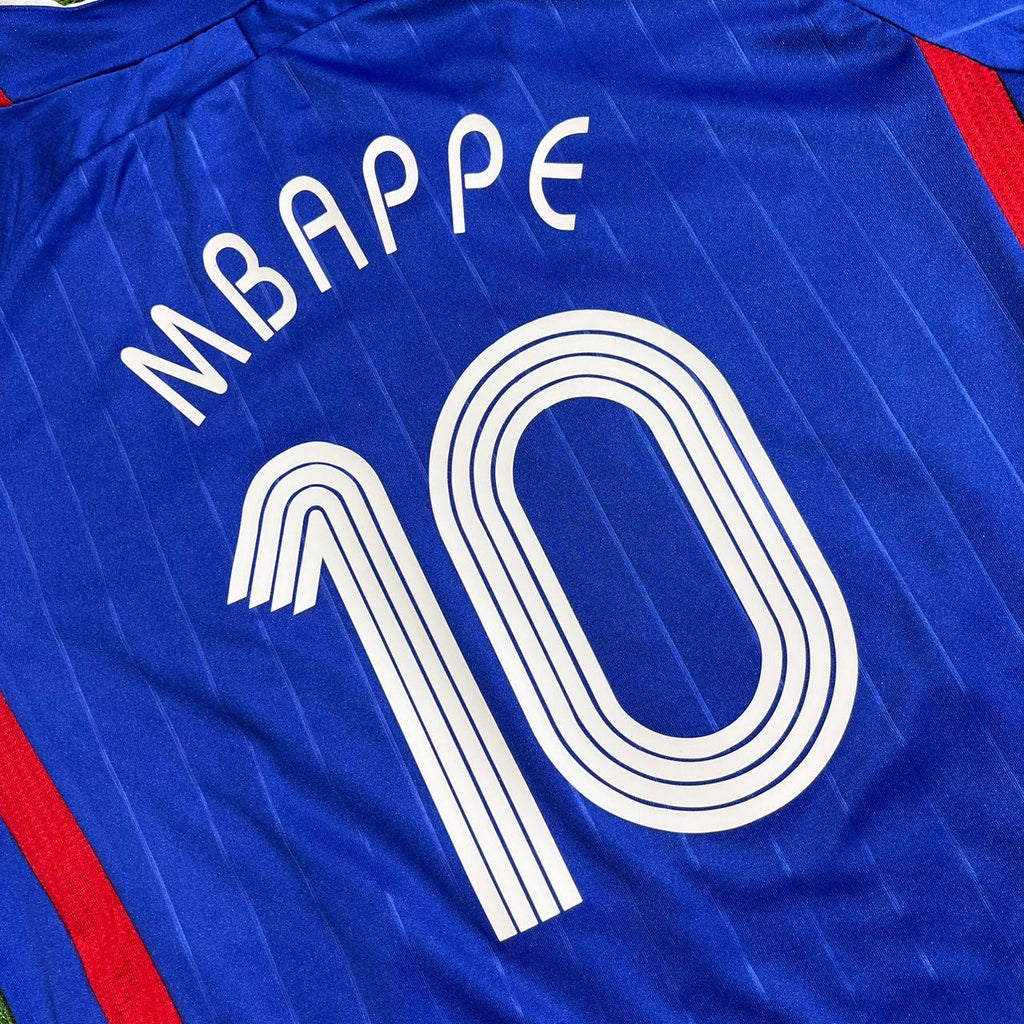 Kylian Mbappé #10 France World Cup Kids Blue Retro Football Jersey – 5
