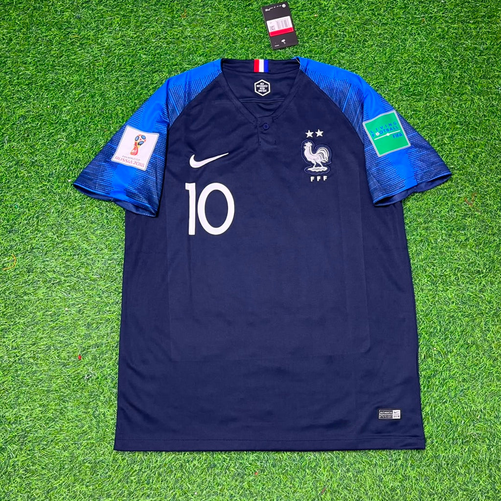 Kylian Mbappe France 2018 World Cup Final Retro Jersey – Front View